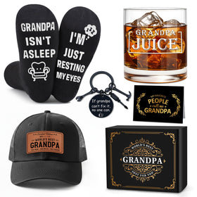 Pradnel grandpa gift set wine glass shows durable lead-free design ideal for toasts