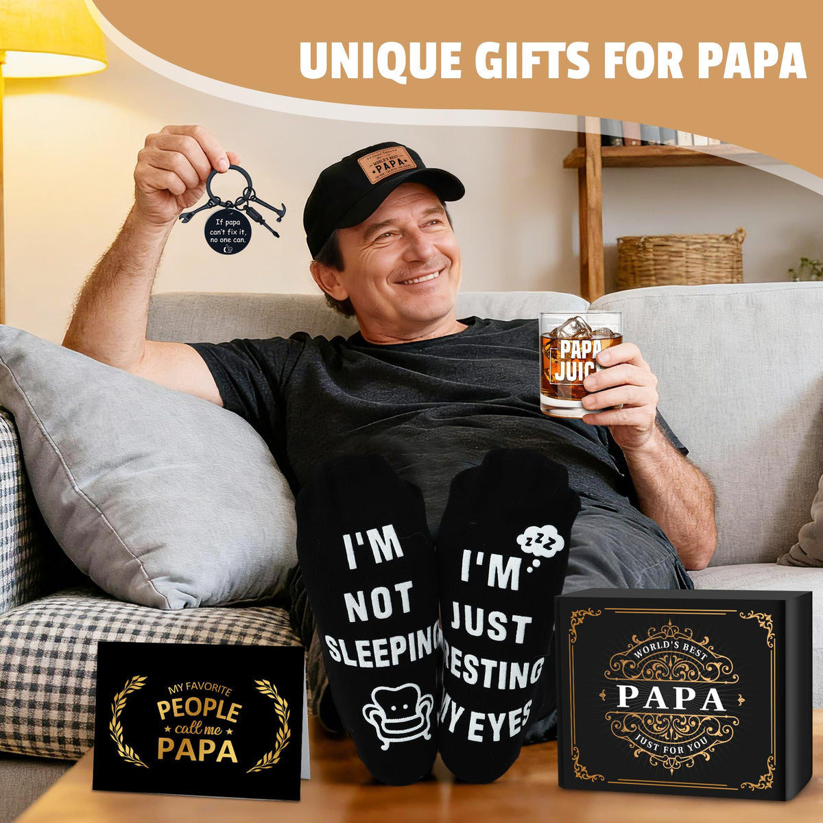 Pradnel papa gifts unboxing scene, gift-ready packaging enhances the moment