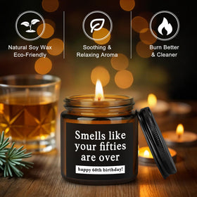 Pradnel scented candle enhances ambiance for relaxing moments.