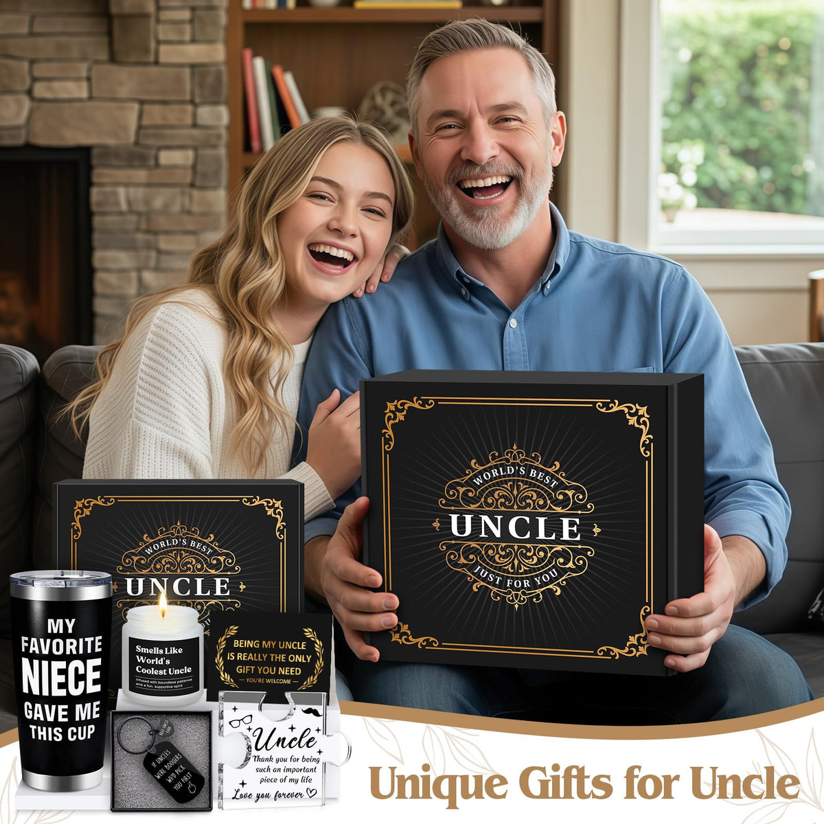 Pradnel uncle gifts set in an elegant presentation.