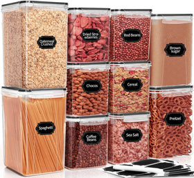 PRAKI 10-piece airtight containers with lids for kitchen organization and freshness