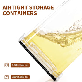 PRAKI four-sided locking lids with silicone seal for freshness