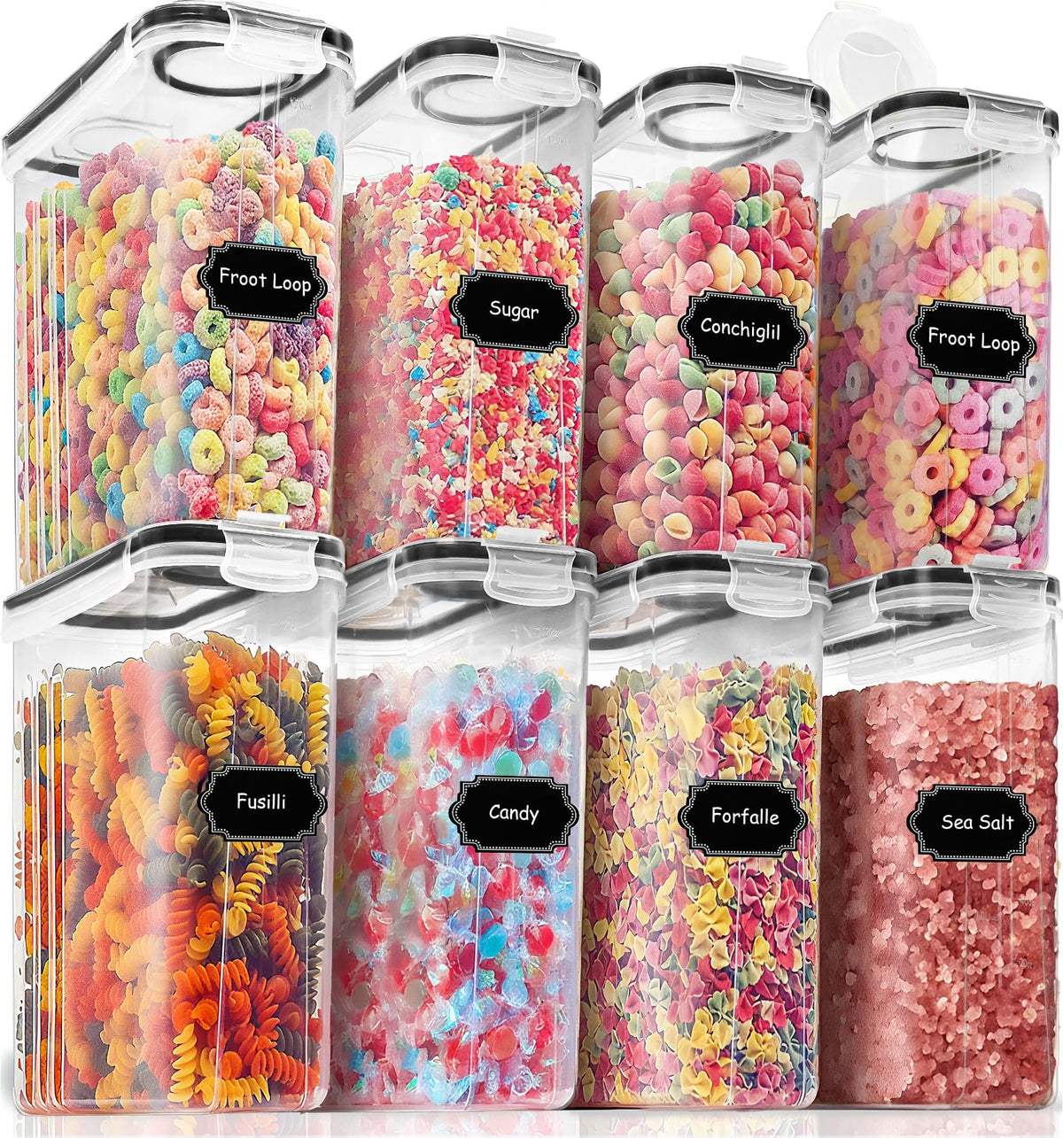 Praki 4L cereal container with pour lid for mess-free servings.