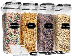 PRAKI cereal container set with pour spout for controlled, spill-free serving.