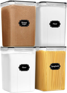 PRAKI extra-large tall airtight container for flour storage and freshness