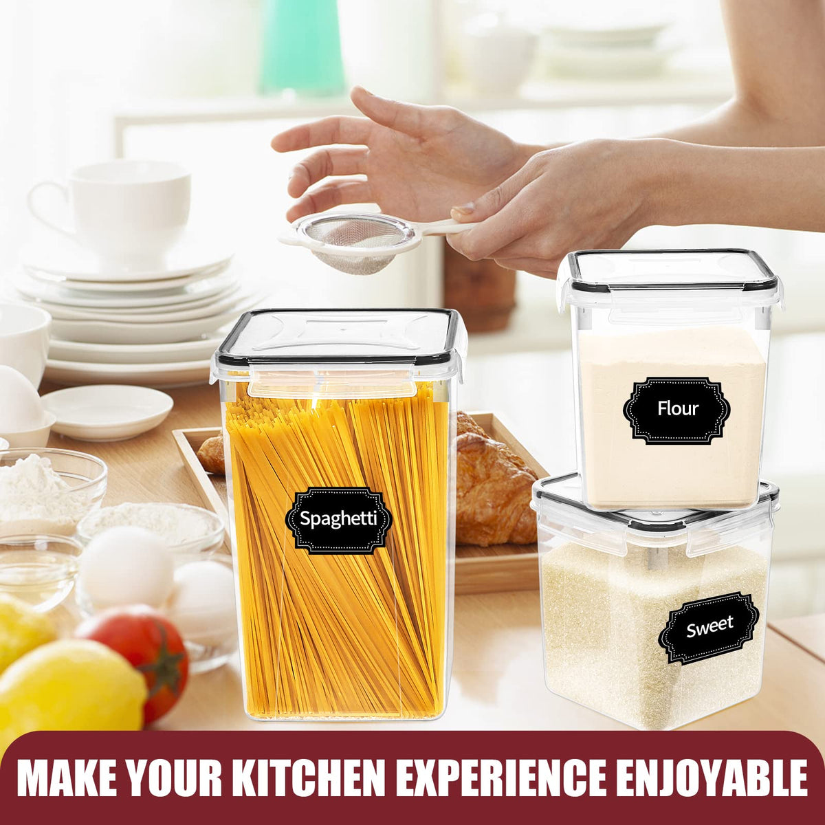PRAKI 20 labels included for easy content identification in the kitchen