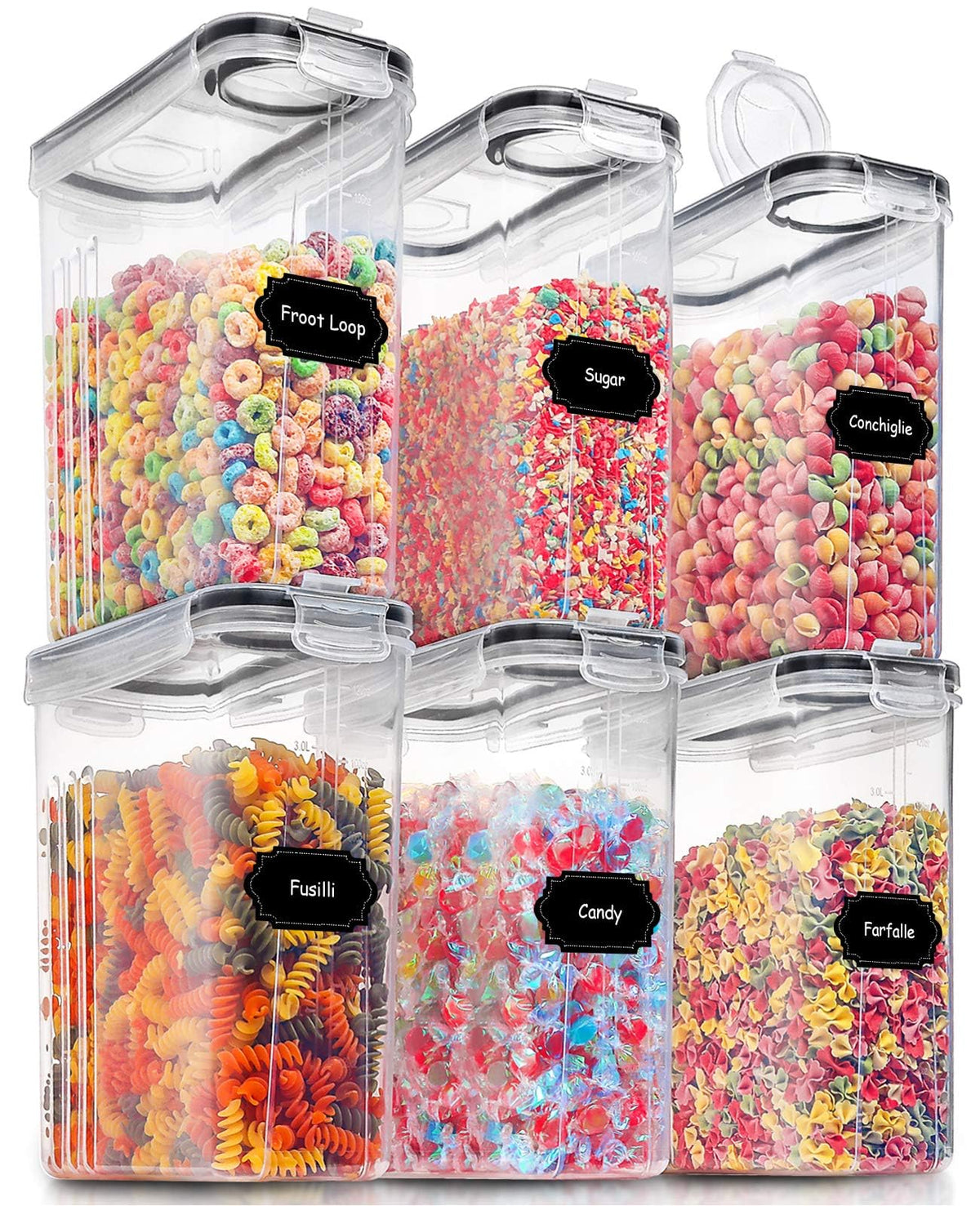 PRAKI large 4L airtight container with lid for organized pantry.