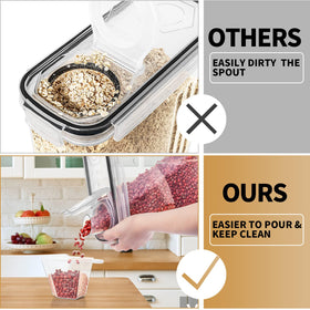 PRAKI measuring cup and chalkboard labels enable precise portions and easy labeling.
