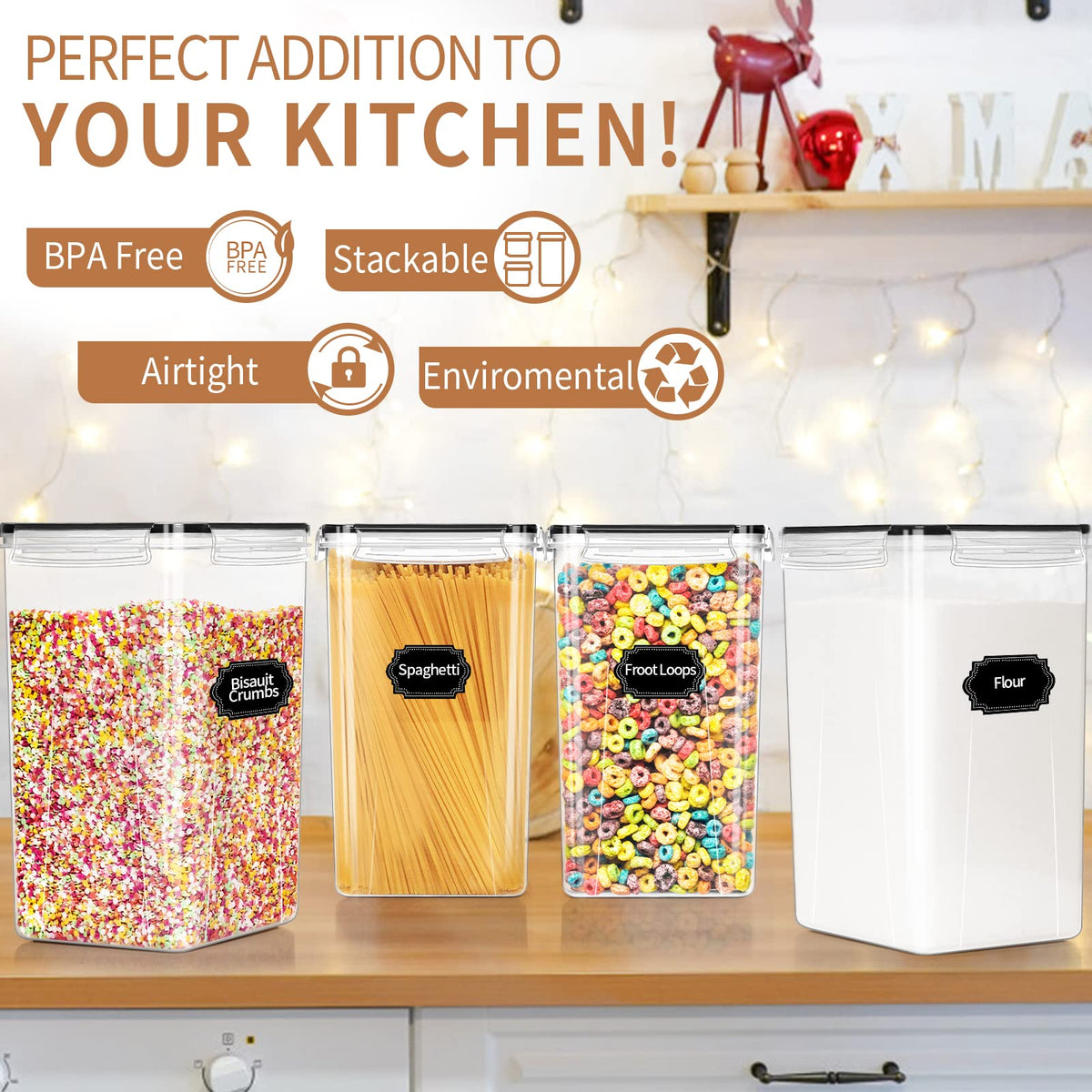 PRAKI stackable pantry organization enhances kitchen efficiency