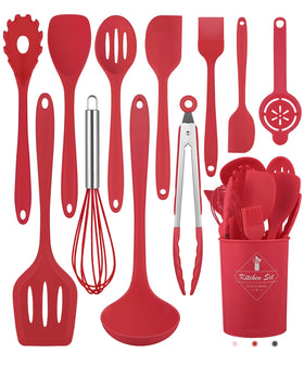Pranski 12-piece silicone ladle, heat-safe and non-scratch for nonstick cookware