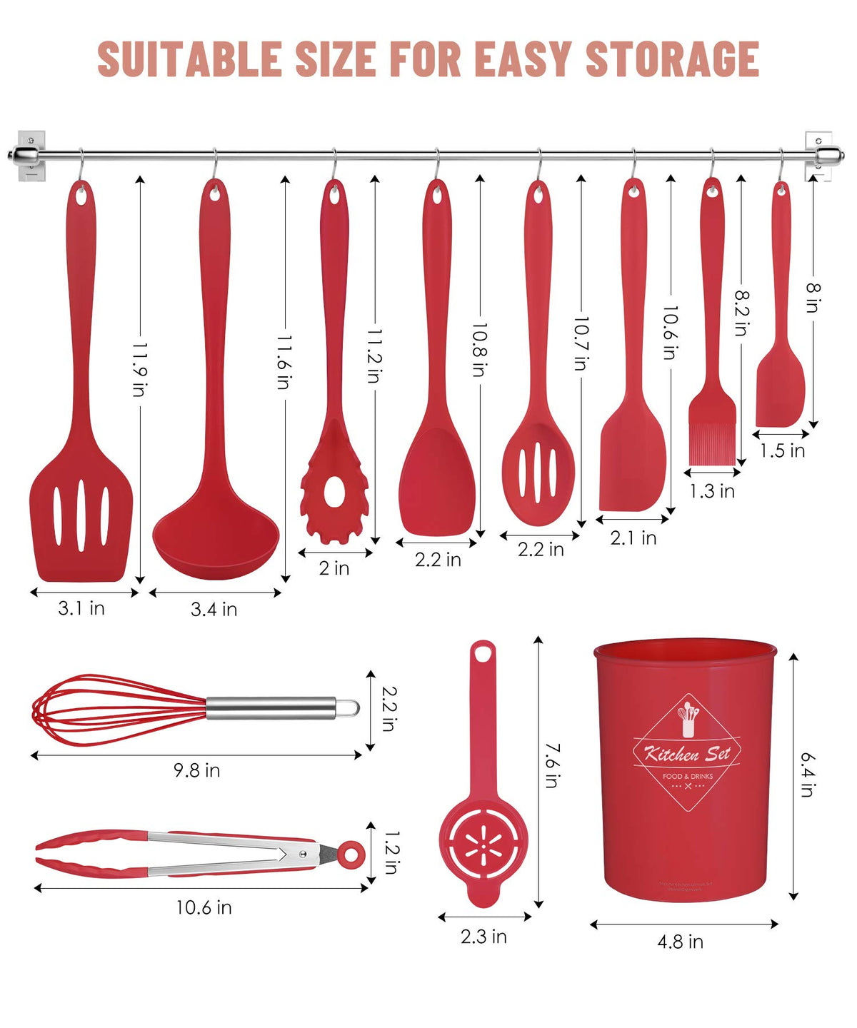 Pranski pasta fork, sturdy silicone edge for easy serving without scratching