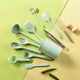 Pranski 12-Piece Utensil Set spoon-spatula for versatile mixing
