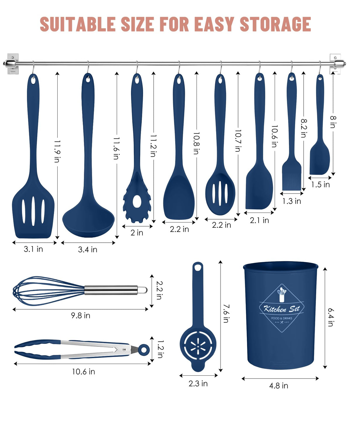Pranski ladle silicone for smooth stirring and serving.
