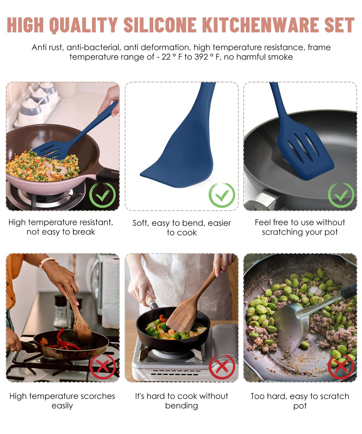 Pranski pasta fork silicone for easy, clump-free servings.