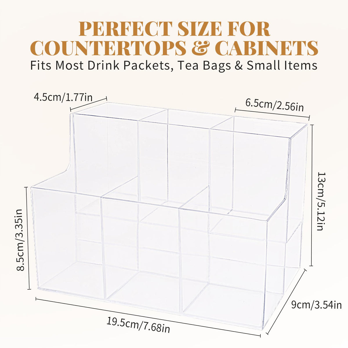 Prdingfy square-design organizer fits corners for neat kitchen counter organization