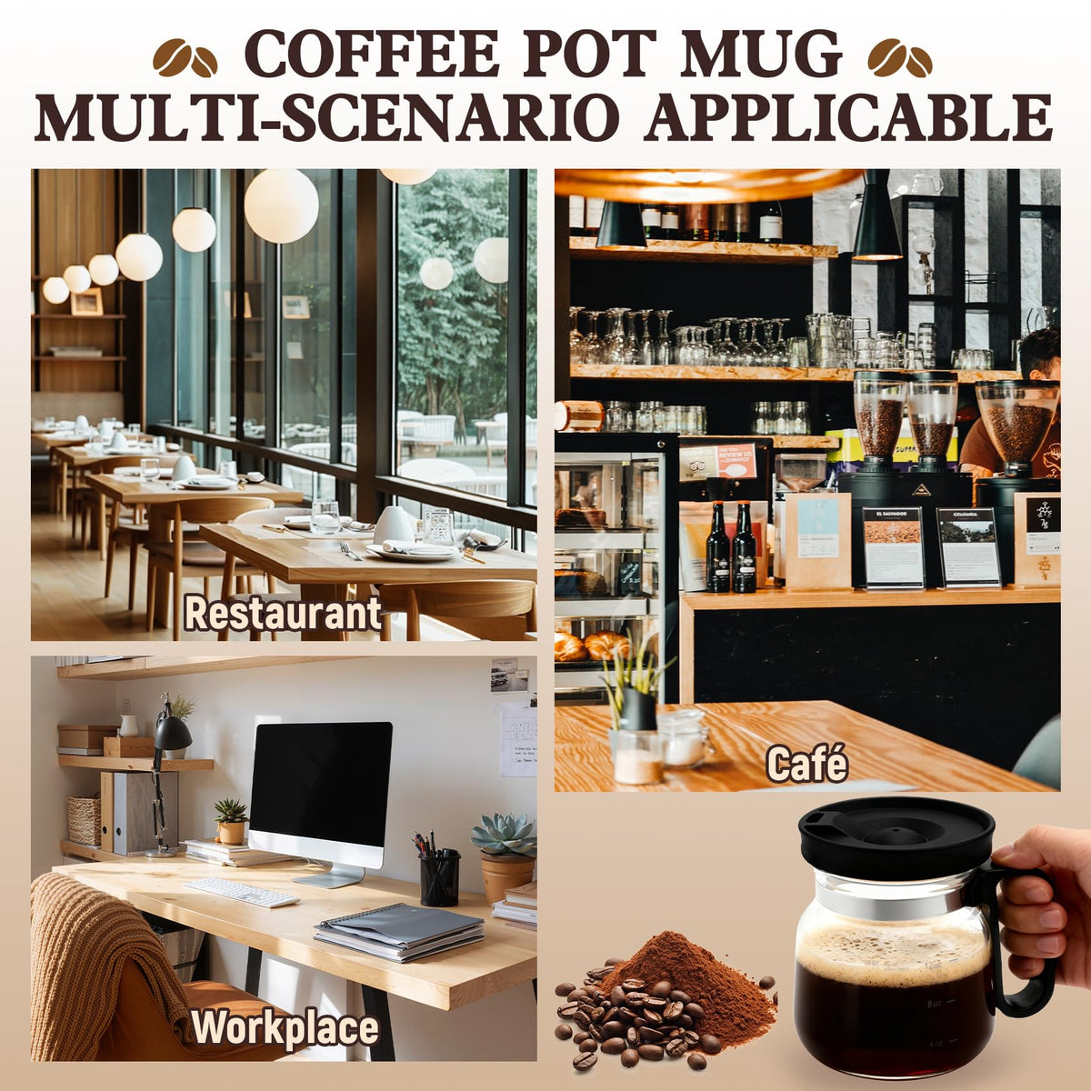 Prdingfy glass mug doubles as pour-over measurer or beer mug.