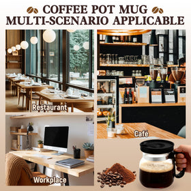 Prdingfy glass mug doubles as pour-over measurer or beer mug.