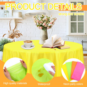 Preboun neon tablecloth ideal for weddings, birthdays, and outdoor gatherings