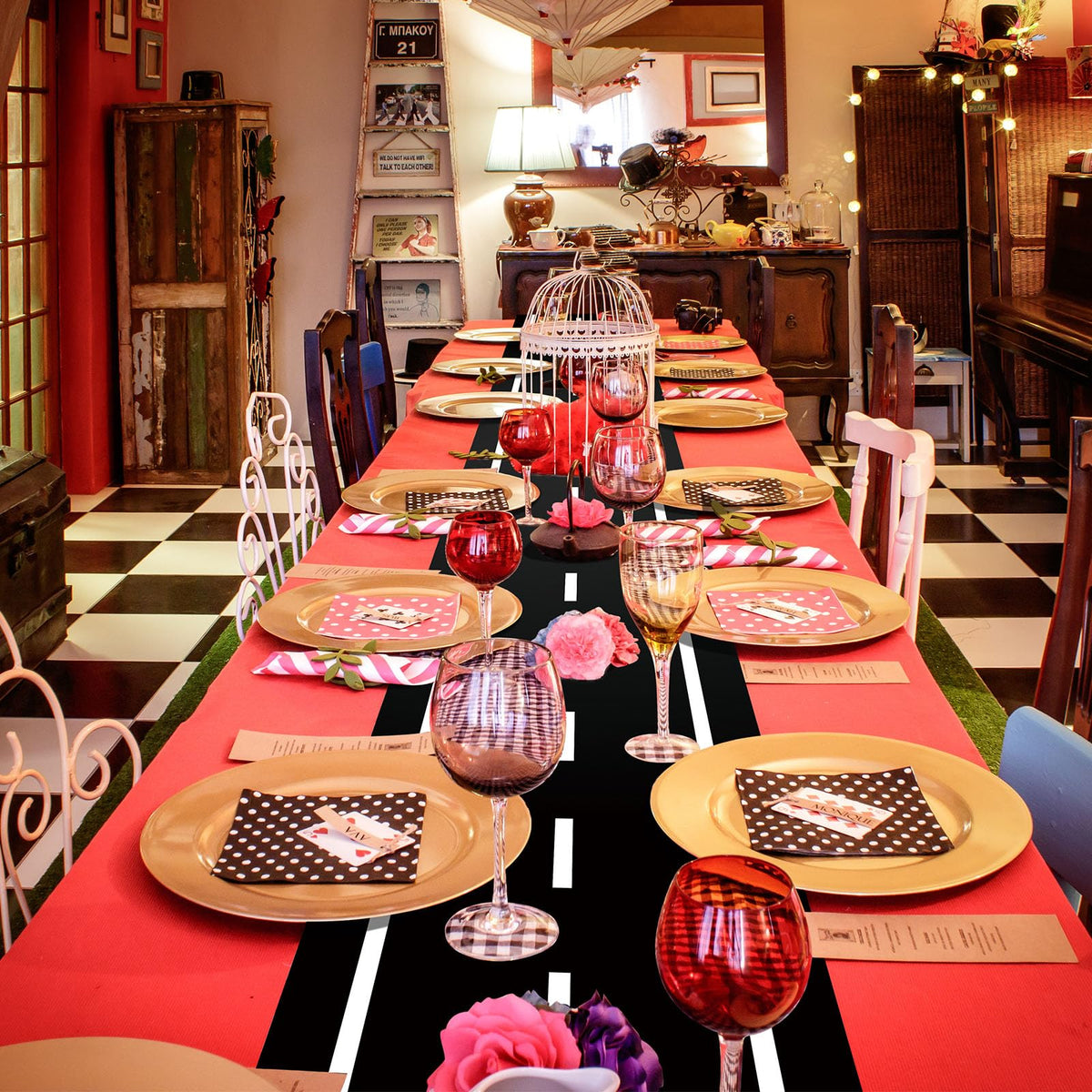 Preboun disposable runner saves time on party setup and cleanup