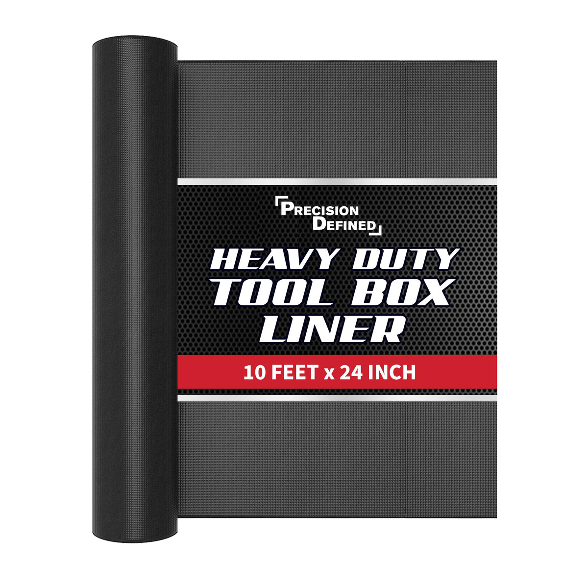 Precision Defined tool box liner 10ft 24in black in-drawer setup keeps tools orderly