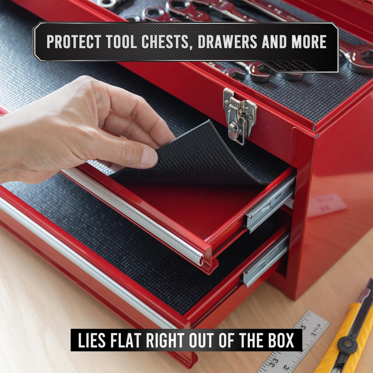 Precision Defined durable foam liner provides robust protection for heavy tools