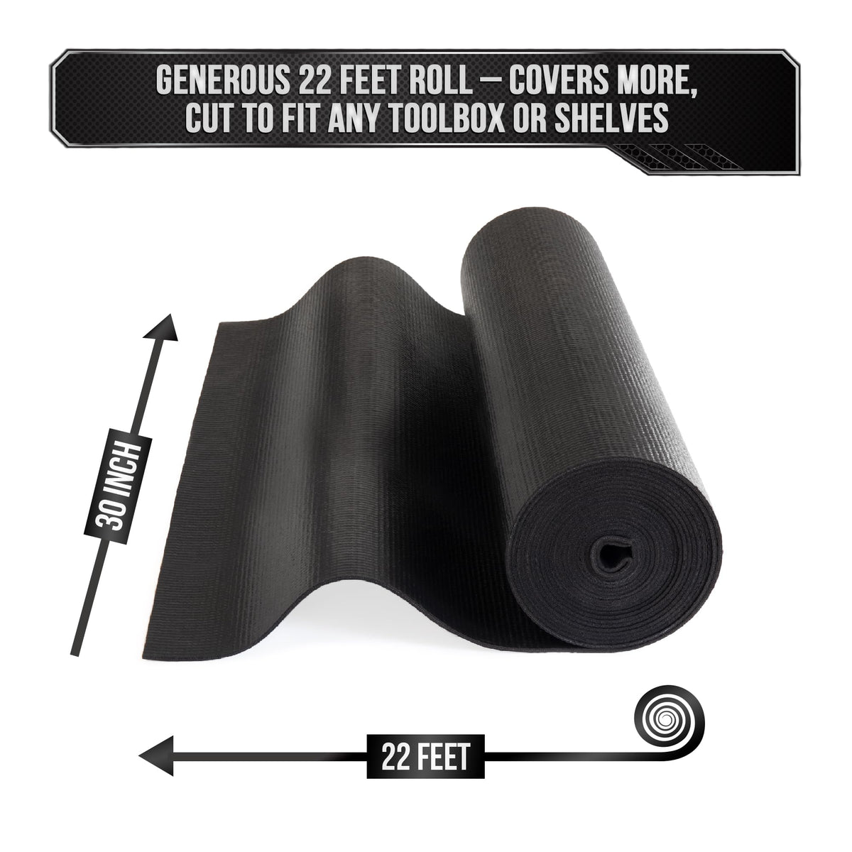 Memory foam-texture liner provides slip resistance and tool grip.