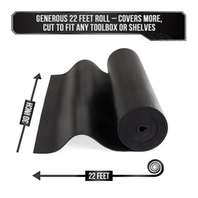 Memory foam-texture liner provides slip resistance and tool grip.