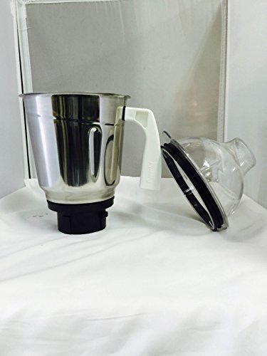 Preethi 1.5L stainless steel large jar with durable, steady base.