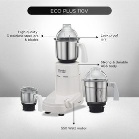 Preethi Eco Plus MG-138 jar 1-0l, great for dry grinding and spice pastes