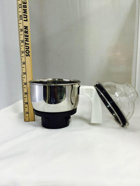 Preethi Genie jar with polycarbonate lid for safe storage
