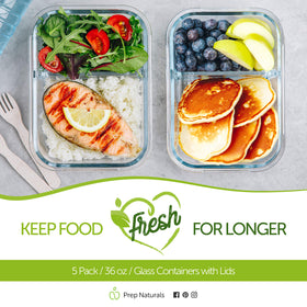 Festive-pack Prep Naturals containers ideal for holiday meal prep and gifting.