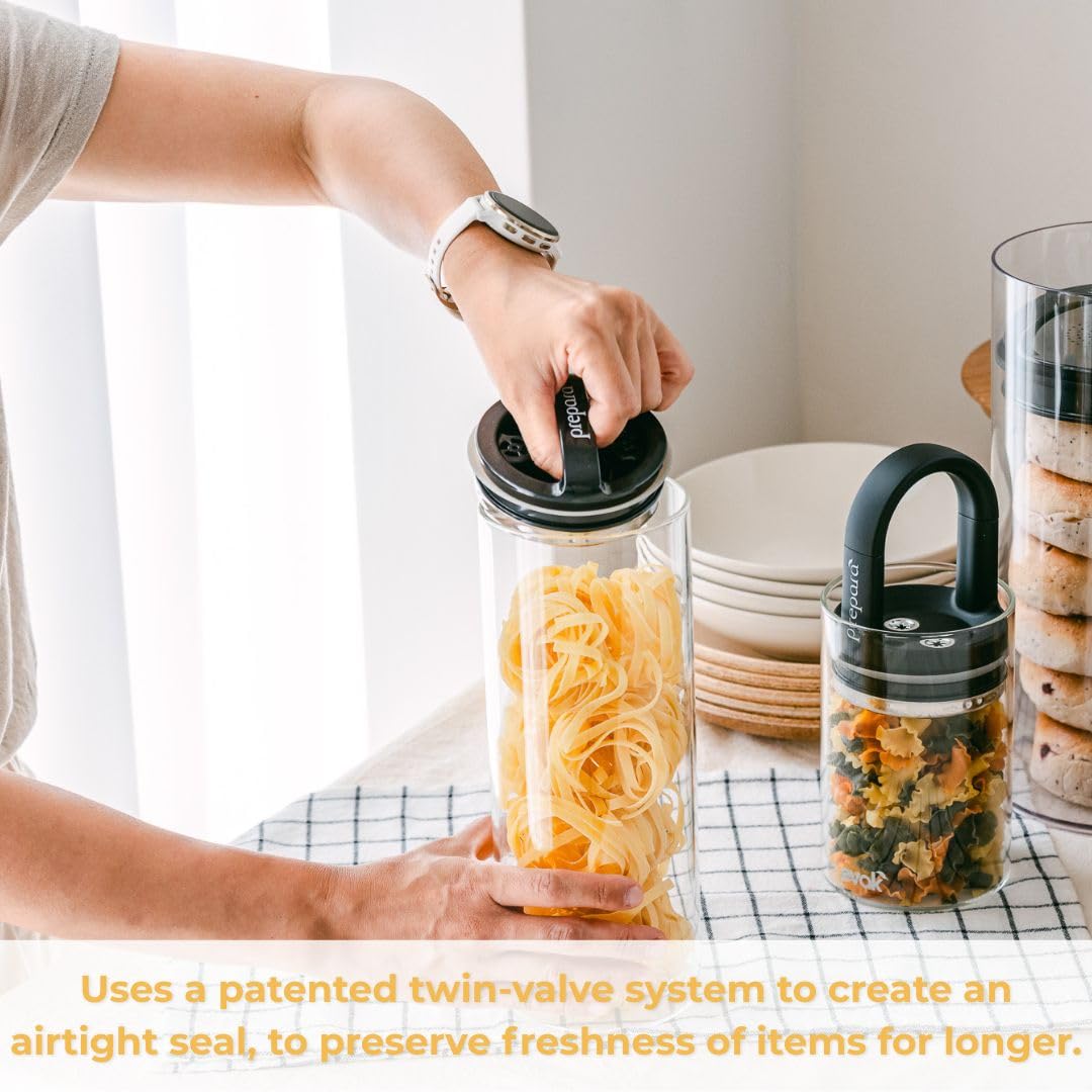 Prepara Evak clear dishwasher-safe glass on shelf