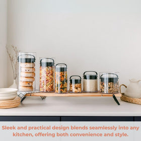 Prepara Evak Fresh Saver transparent container with label and keeps pantry organized.