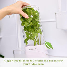 Prepara Herb Savor Eco fridge door fit protects herbs from being crushed in the fridge