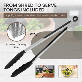 PrepMate anti-slip mat under shredder ensures stable shredding.