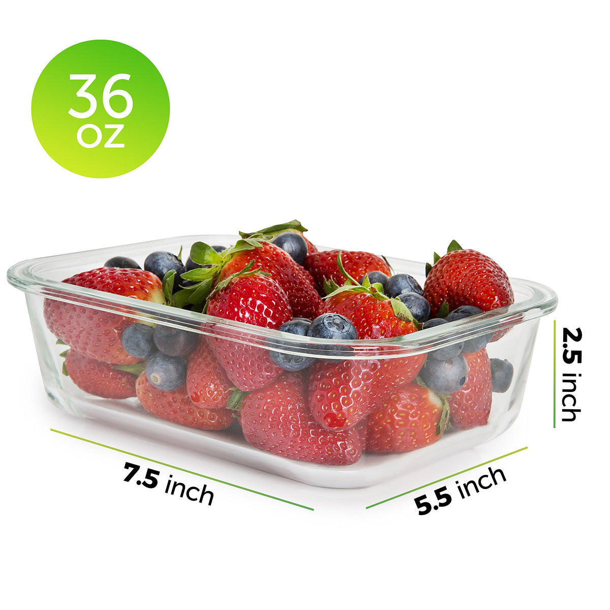 Microwave-safe Prep Naturals glass containers for quick, convenient reheats.
