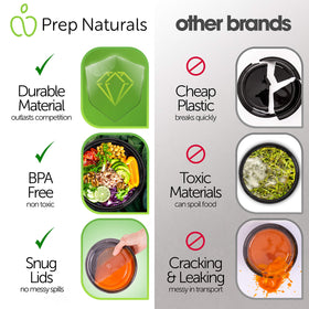 PrepNaturals leak-proof containers for take-along meals