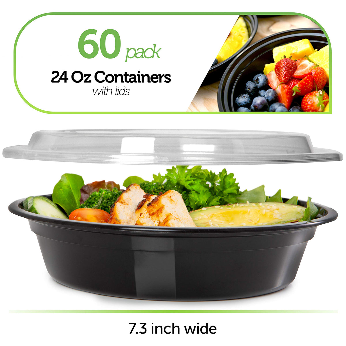 PrepNaturals lids provide secure sealing for spill-free storage