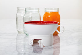 PrepWorks Canning Funnel headspace measurements shown on base for accurate jar filling.