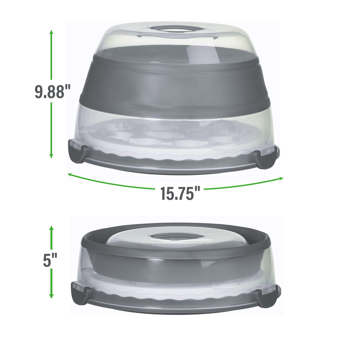PrepWorks collapsible cupcake carrier collapsed, space-saving storage after baking.