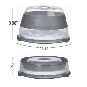 PrepWorks collapsible cupcake carrier collapsed, space-saving storage after baking.