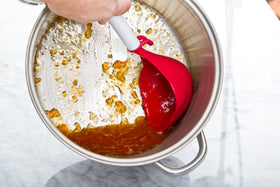 PREPWORKS red canning scoop resists heat up to 400°F.