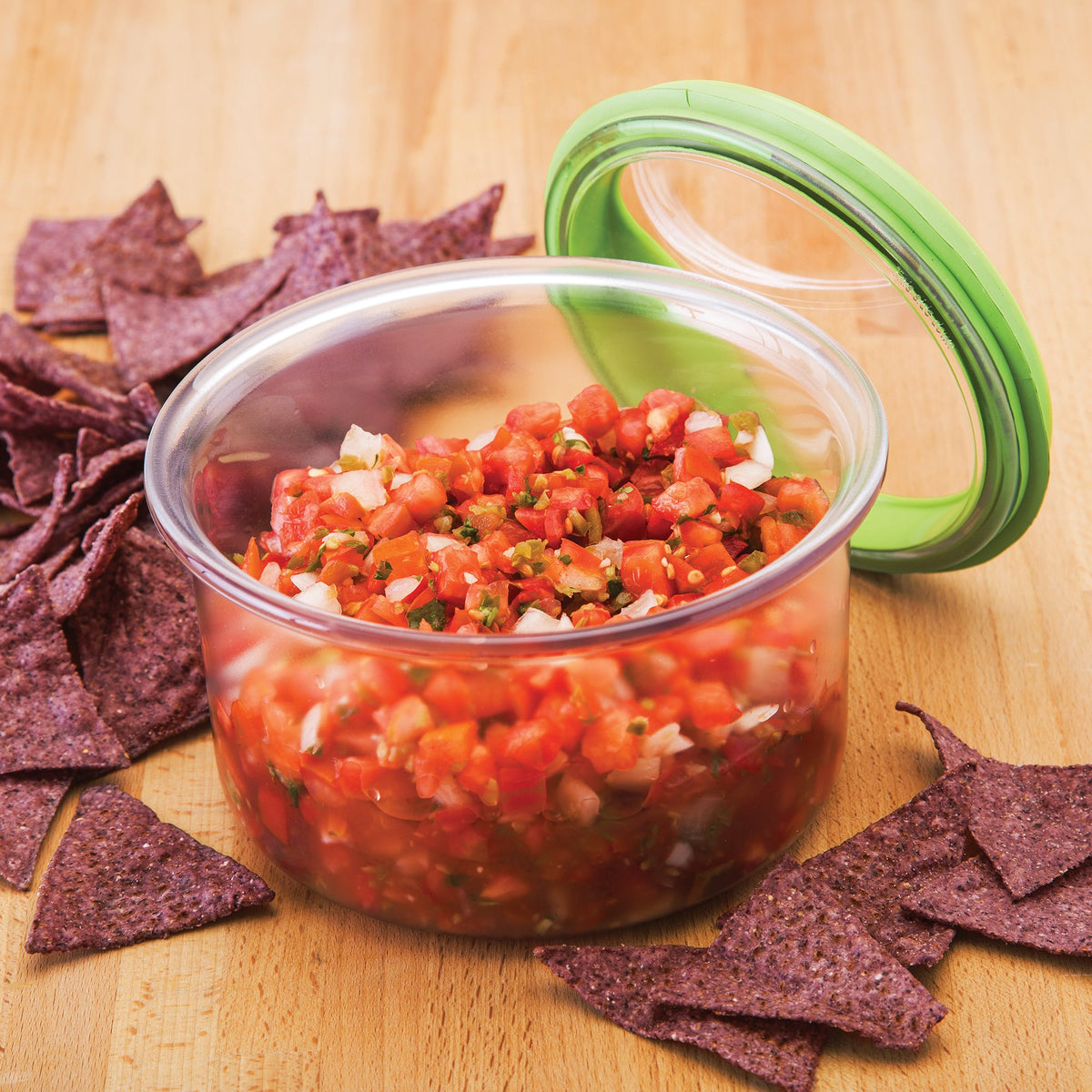 Close-up view of the airtight lid sealing dips in the ProKeeper.