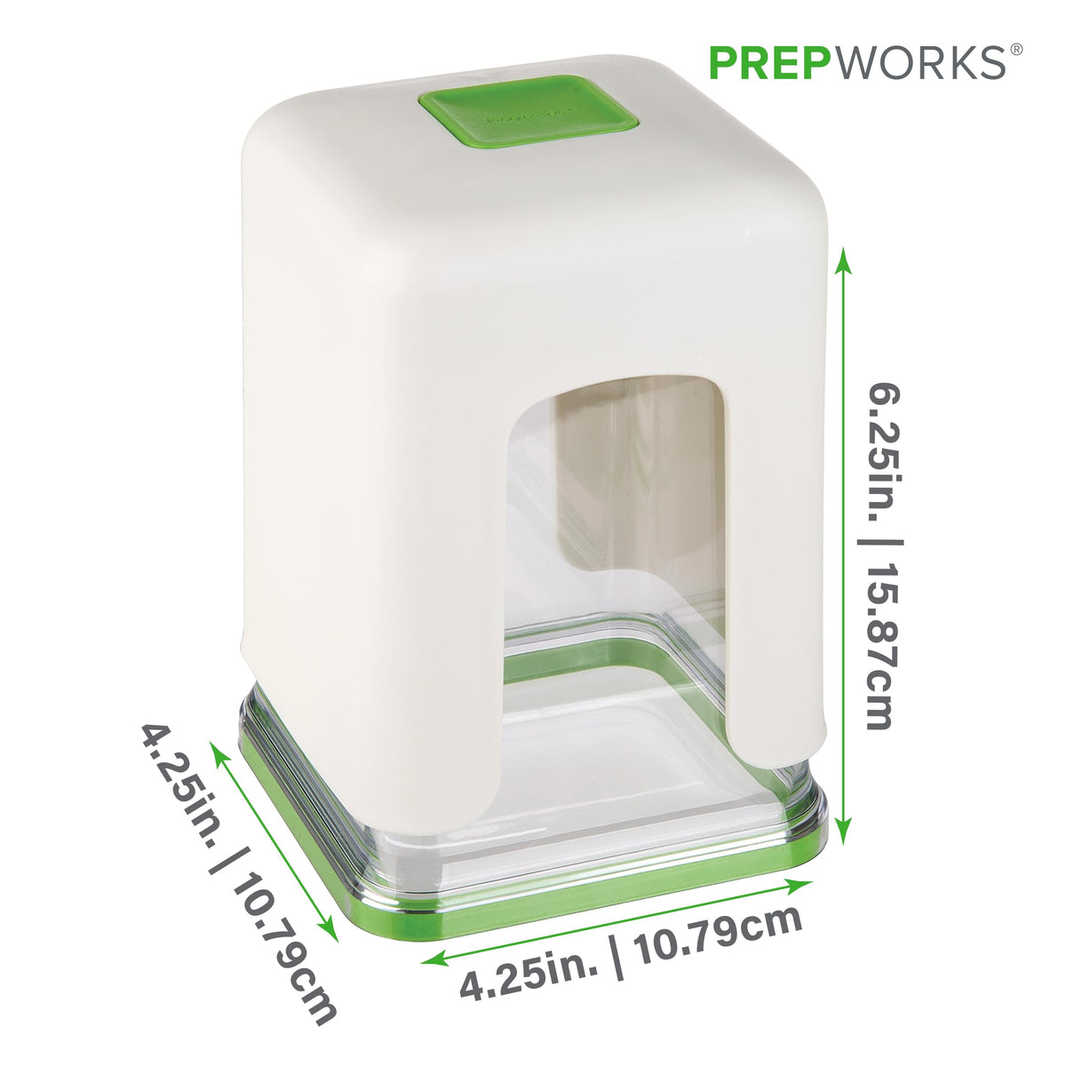 Easy-clean design for the PrepWorks Tower Fry Cutter after meal prep.