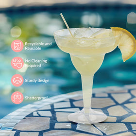 Prestee 50-pack margarita glasses scalable for large gatherings and fiestas.