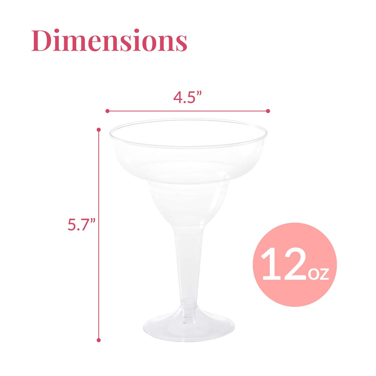 Prestee 12oz margarita cups durable plastic resisting cracks during events.