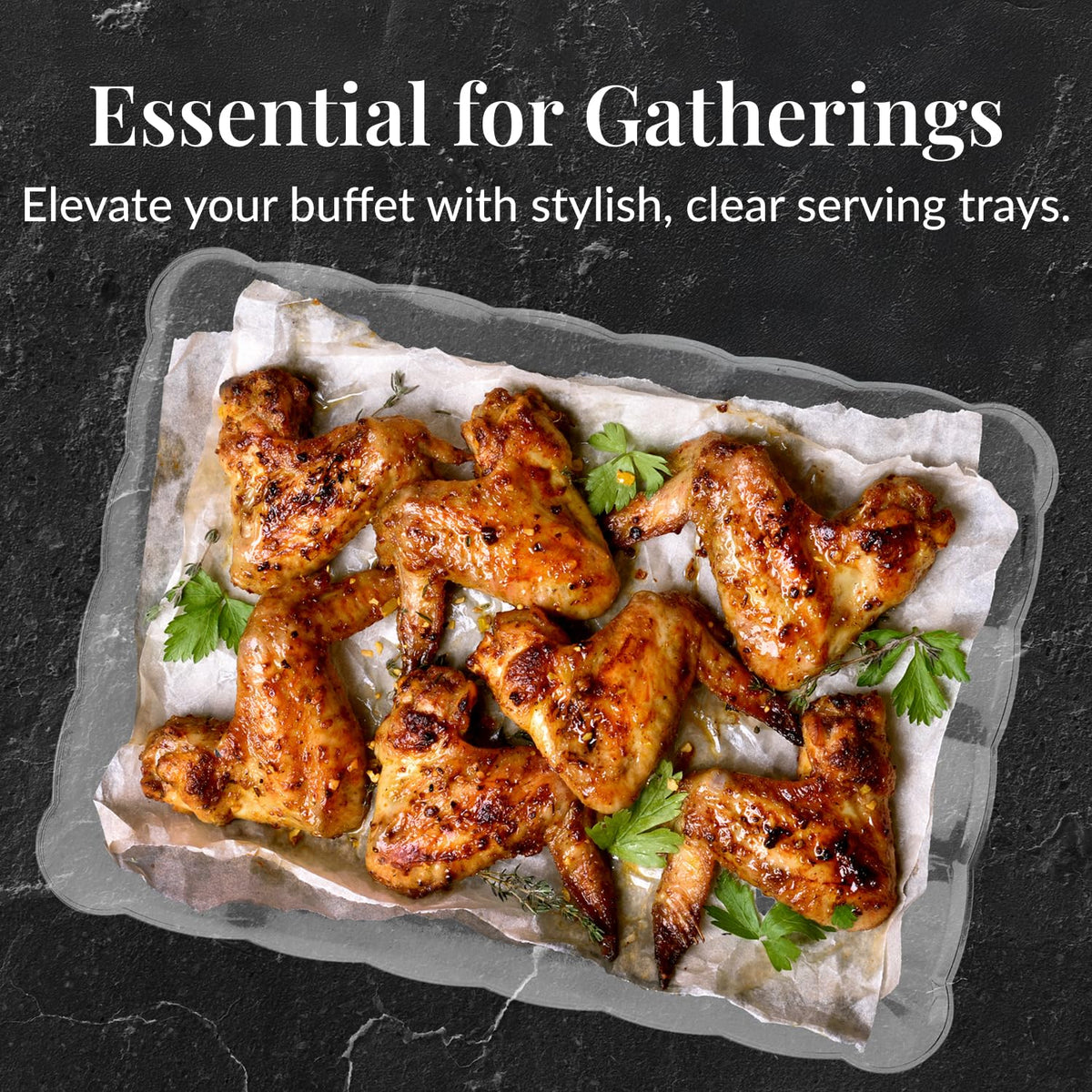 Prestee disposable trays simplify event cleanup while keeping presentation neat.