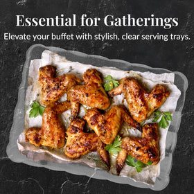 Prestee disposable trays simplify event cleanup while keeping presentation neat.