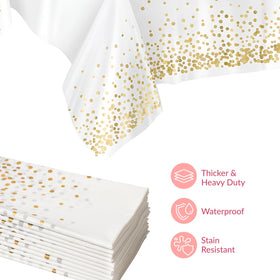 Prestee tablecloth on outdoor backyard party setting
