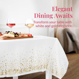 Prestee waterproof tablecloth protecting surfaces during outdoor events